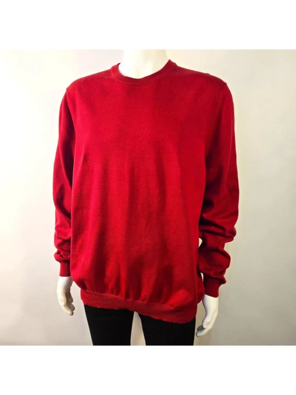 Brooks Brothers Mens Pullover Sweater Red Supima Cotton Sz XL